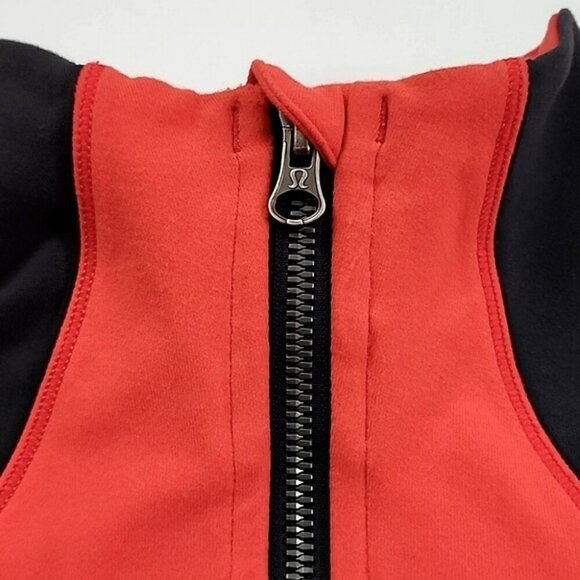 Lululemon Forme Jacket Brushed Love Red Deep Coal Stretch Size 10 - Picture 8 of 16